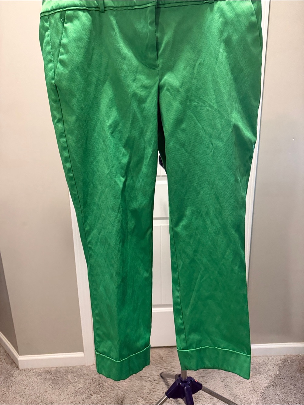 New York & Company Emerald Green Cropped Pants